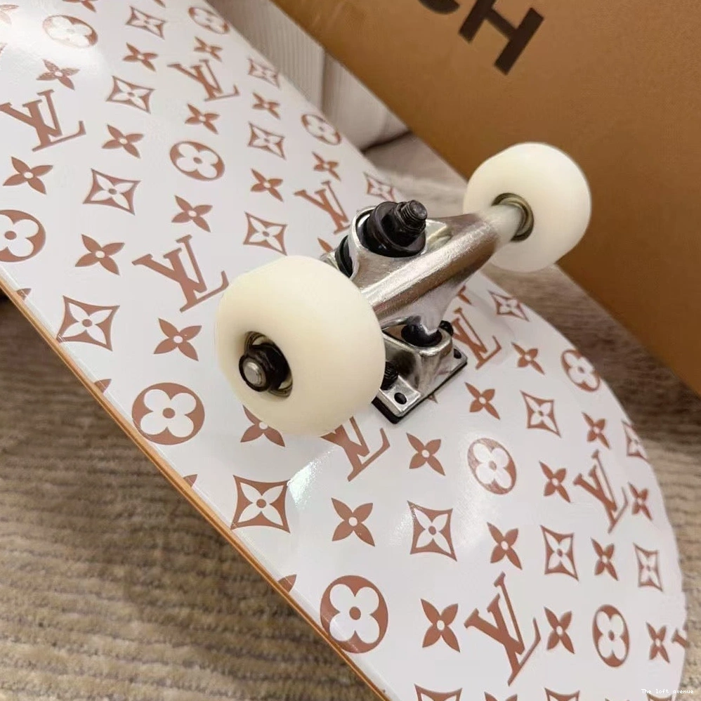 CUSTOM BROWN SKATEBOARD LV MONOGRAM 0813